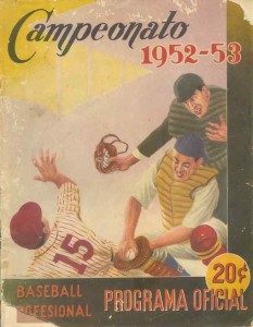 1952-53 Cuba Baseball Programa Official