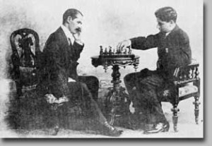 Capablanca y su padre 1909