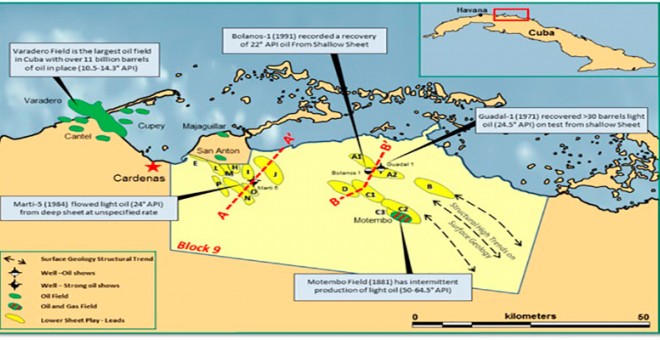 Ubicación del yacimiento petrolero de alta calidad descubierto por los australianos. 