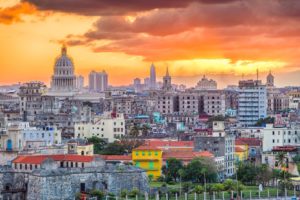 Havana, Cuba downtown skyline.