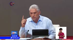Miguel Díaz-Canel this Thursday talking about the Cuban Energy System. (Cubandebate)