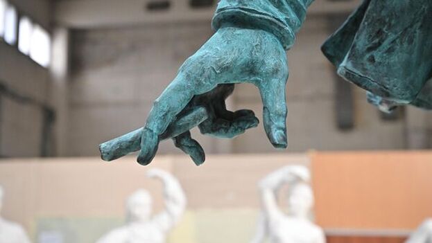 Detalle de la estatua de Fidel Castro en Moscú. (Sputnik)