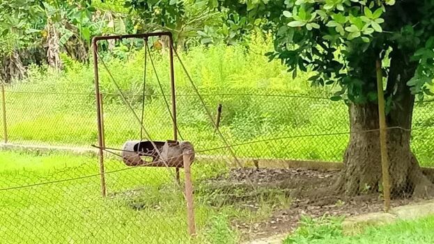 Los aparatos que aún quedan en pie son peligrosos y el latón con el que están fabricados puede cortar a los niños y provocarles alguna infección por el óxido del metal. (14ymedio)
